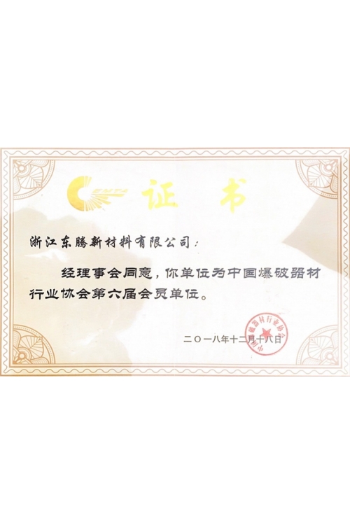 Member of China Blasting Equipment Industry Association